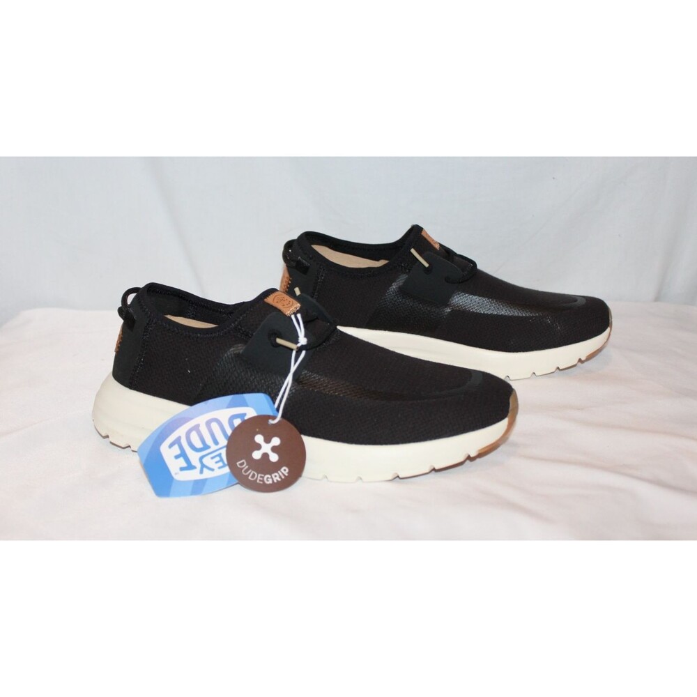 Hey Dude Sirocco Knit Comfort Slip On Sneakers Women's 12 Men 10 NIB Black